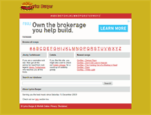 Tablet Screenshot of lyricsburger.com
